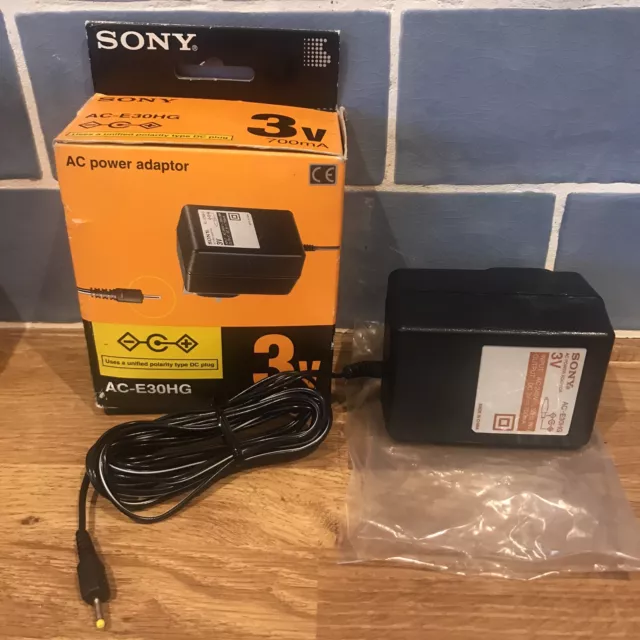 Sony AC-E30HG 3v Power Supply Plug Walkman Minidisc MZ-R500 WM-FX473 WM-SR10 +++