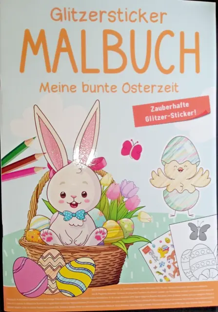 Glitzersticker Malbuch Ostern