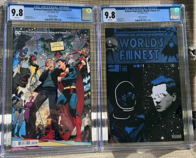Batman Superman World's Finest #10 McCartney and #11 Jack White Variant CGC 9.8