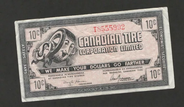 Canadian Tire Money Bill - 10 Cent Issue - Circulated