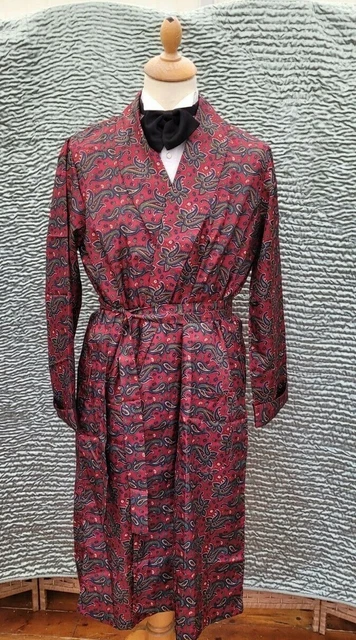 Abito vintage rosso paisley abito leggero medio