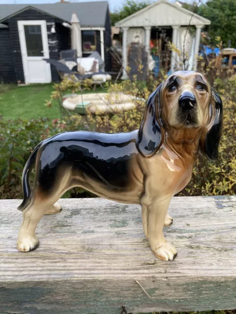 Bloodhound Large Ceramic Dog Figurine Cooper Craft