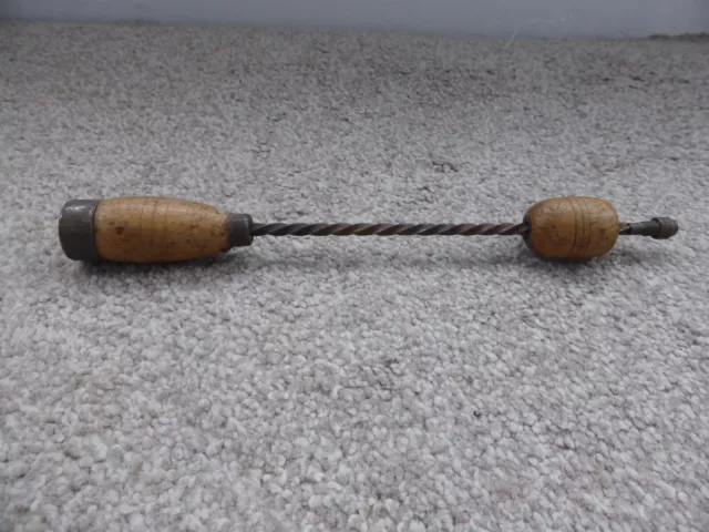 Vintage Hand Push Spiral Push Drill