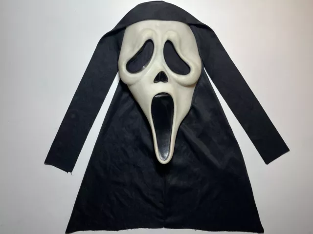 Vtg Scream Ghostface Mask Marked Easter Unlimited Fun World S9206 Glow In Dark