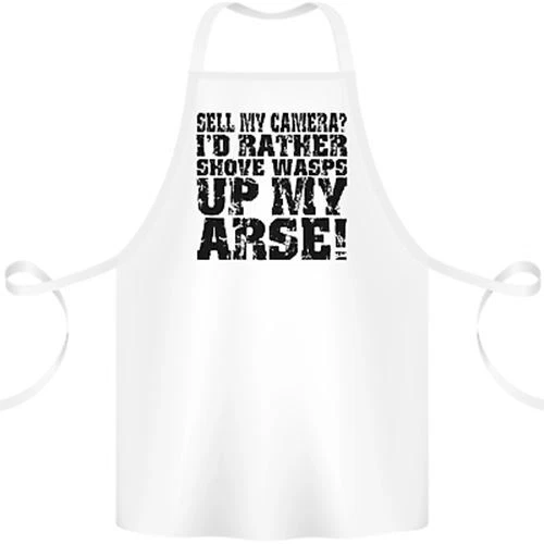Sell My Camera? Photographer Photography Cotton Apron 100% Organic