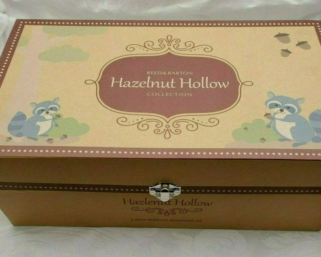 Reed & Barton Melamine Hazelnut Hollow Racoon 5 Piece Dinnerware Set #9154