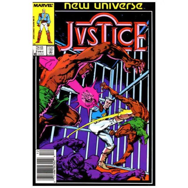 Justice (1986 series) #2 Newsstand in Very Fine + condition. Marvel comics [s
