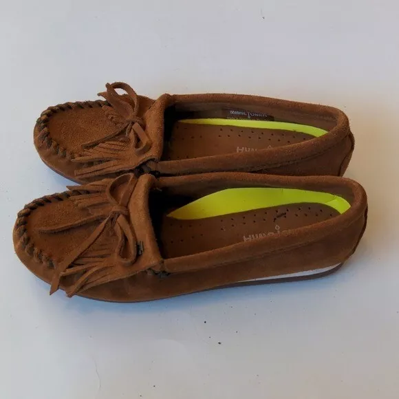 Minnetonka Kilty Plus Brown Fringe Moccasins Size 7