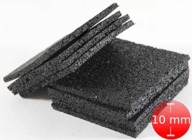 (24,50€/m²) Terrassenpads 10 mm 25 St./Pack Gummigranulat Pad Bautenschutzmatte