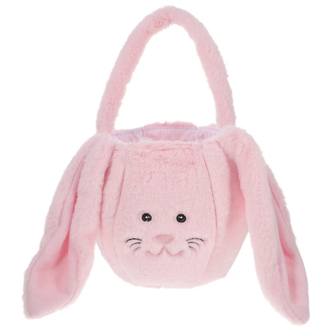 Bolsos de mano de tela de conejo de Pascua fiesta golosinas bolsas de huevos de Pascua