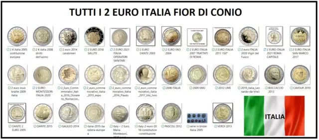 2 Euros Italia Ronda Completa Bu - Elige Tus Monedas Y Paga Solo 1 Envío