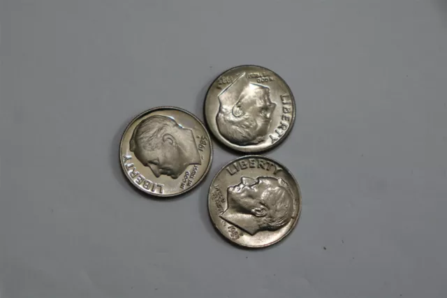 Usa Dime's 1983 Coin Set Regular + D + S Proof All High Grade B32 Cm13-17