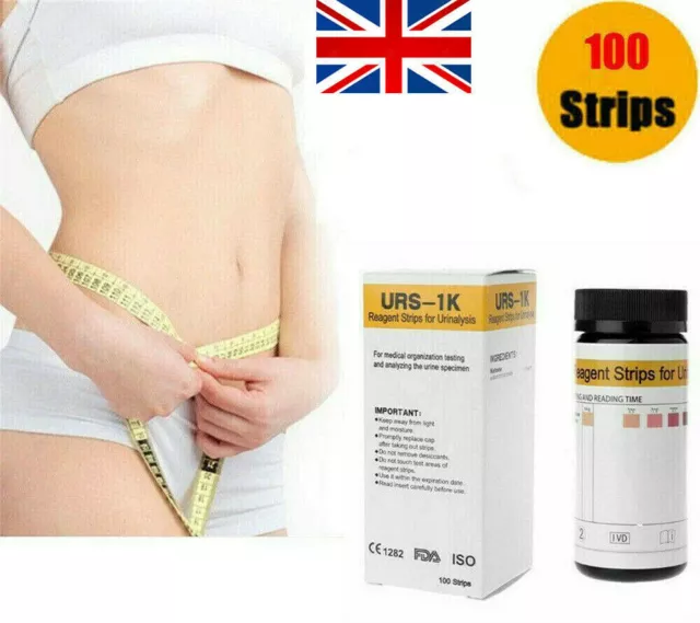 100X Keto Strips Urine Analysis Ketostix Ketosis Ketone Diet Stick Test Paper UK