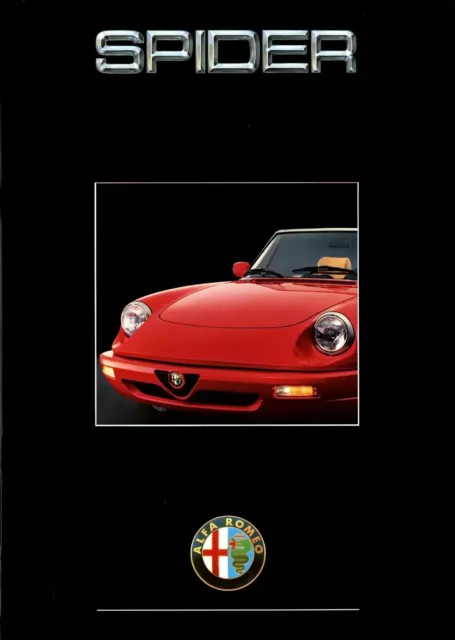 Alfa Romeo Spider Prospekt 1989 D 9110-982 brochure catalogue prospetto Serie 4