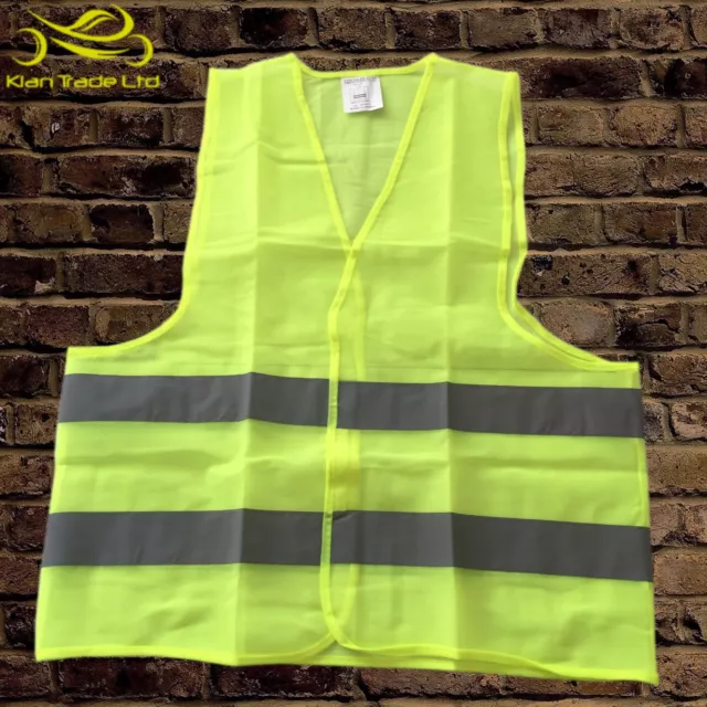 Xl Unisex Yellow Hi-Vis Mesh Vest 2 Band High Visibility Safety Reflective