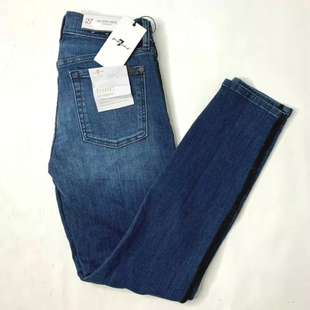 7 for All Mankind B(air) the Ankle Skinny Blue Jeans Women's Sz 27 NWT