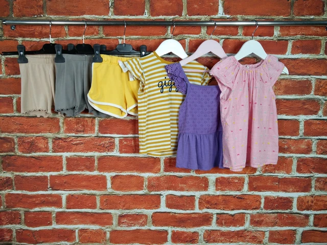 Girls Bundle Age 2-3 Years Next M&S H&M Tops Tee Shorts Summer Sun Stripe 98Cm
