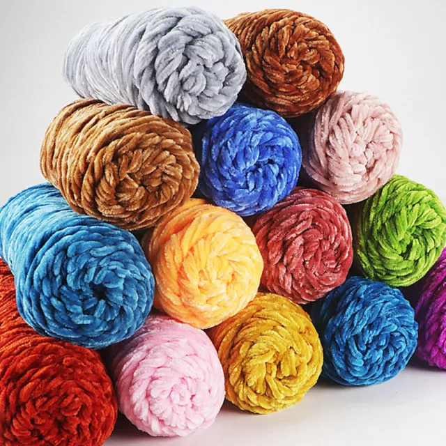 1pc 50g Soft Coral Velvet Yarn 5mm Thick Handmade DIY Crochet