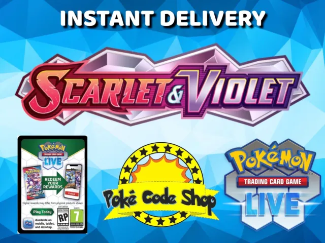 SCARLET & VIOLET LIVE CODES Pokemon Booster Online Code INSTANT QR EMAIL DELIVER
