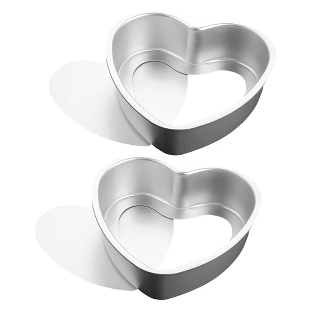 2 piezas sartén ácida panecillos sartenes para pasteles de boda bandeja para hornear bandeja para pasteles corazón