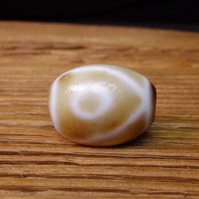 Antique Tibetan DZI Beads Old Agate Rare 3 Eyes Totem Amulet Darlow GZI #7227