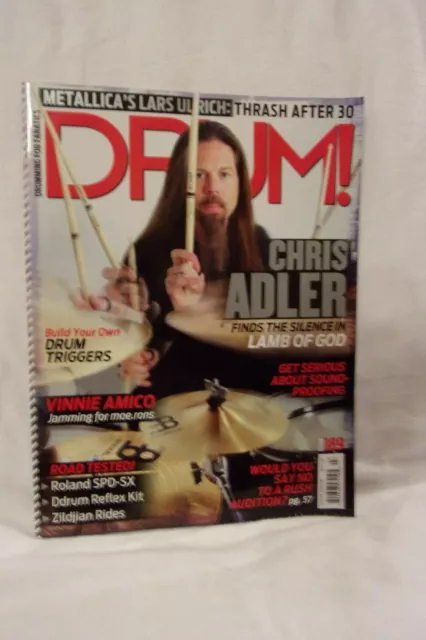 DRUM! Magazine March 2012 Lamb Of God Chris Adler Metallica's Lars Ulrich