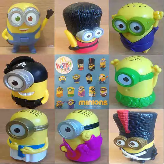 McDonalds Happy Meal Spielzeug 2015 Minions Unchief Museum Kunststoffspielzeug UK - verschiedene