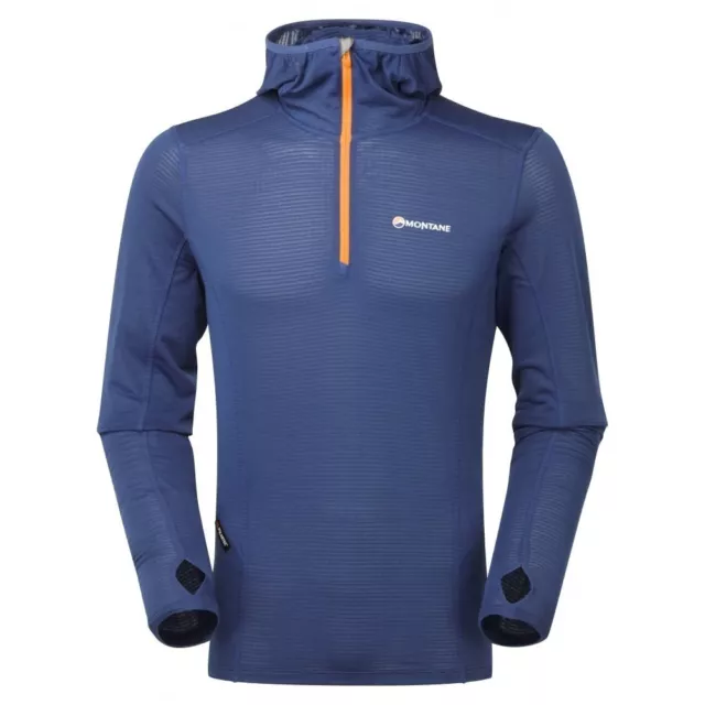 Montane Allez Micro Hoodie, leichter Kapuzenpulli für Herren, antarctic blue