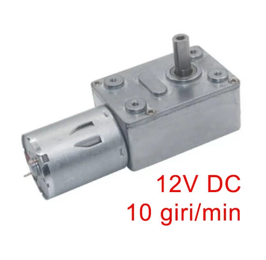Motore DC Con Riduttore A Vite Senza Fine JGY370 – 6/12/24V, Coppia Elevata, Reversibile