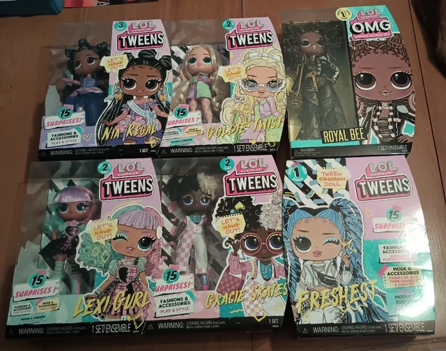 New lot Lol OMG 20 Surprise Royal Bee Lexi Gurl Gracie Skates Nia Regal Dolls