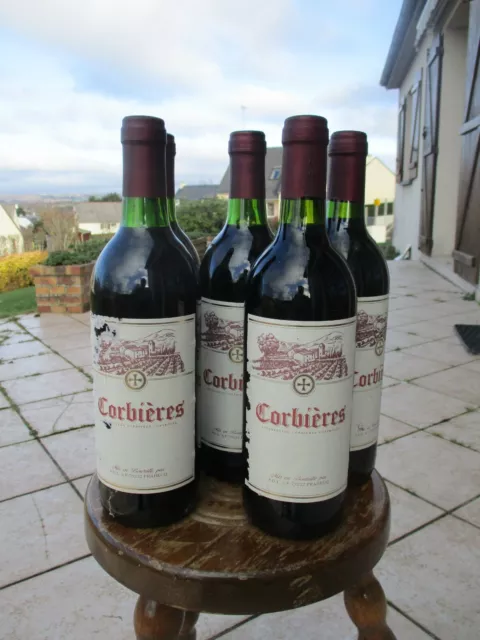 lot de  5 bouteilles de corbieres