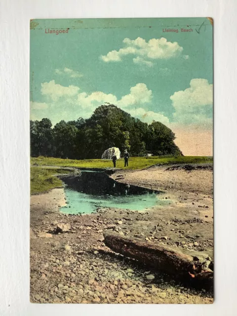 Vintage Postcard, Anglesey, Llangoed, Lleiniog Beach, Early View