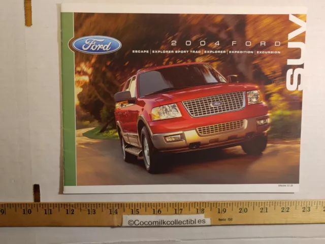 Vintage 2004 Ford SUV Sales Brochure Escape Explorer Expendition Excursion