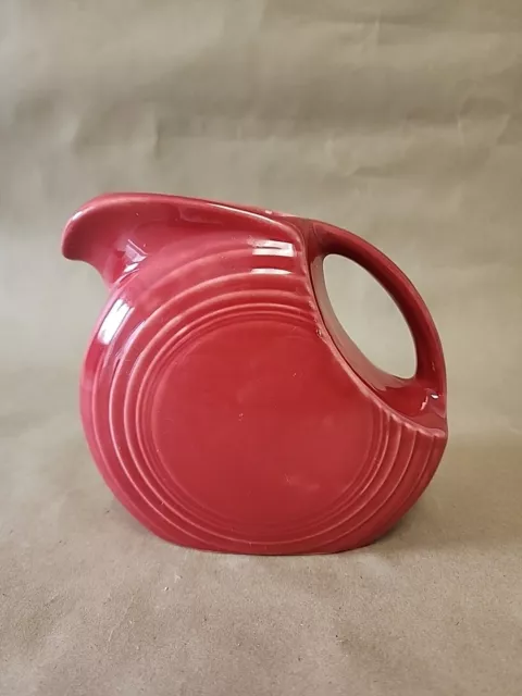 FIESTA WARE • scarlet SMALL JUICE PITCHER fiestaware 5  3/4"