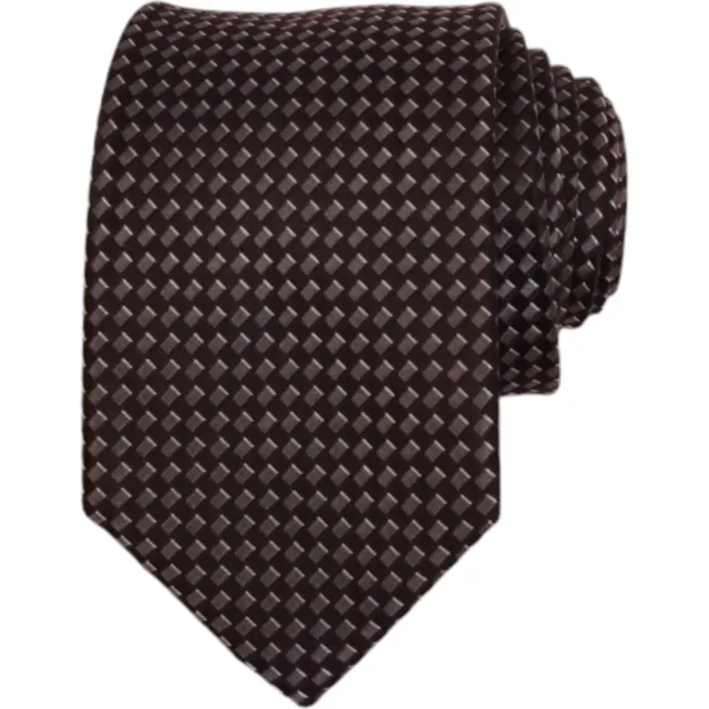 ALARA Mens Classic Tie 3.15 Black 100% Silk Woven Designer Dress Necktie $80
