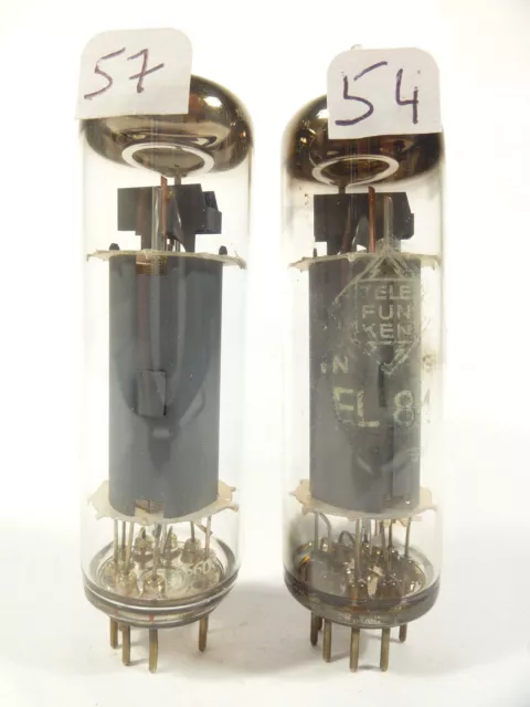 one matched strong like NOS pair Telefunken EL84 6BQ5 TKF diamond base