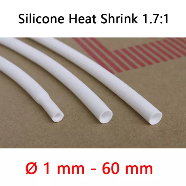 Heat Shrink 1 -60 mm Tube Sleeve 1.7:1 Heatshrink Tubes Sleeving Wiring *White*