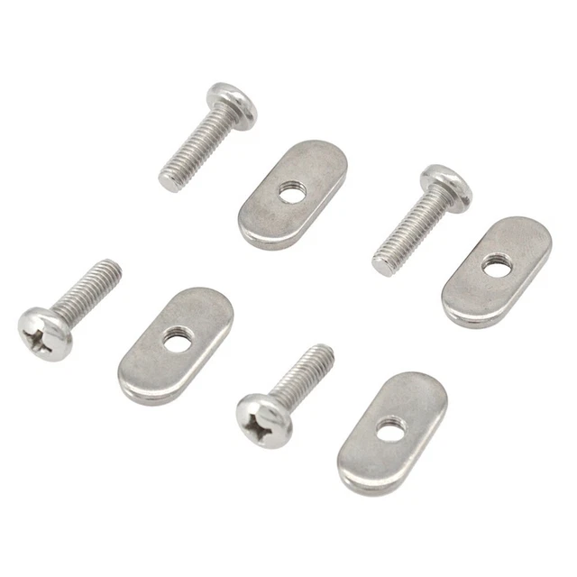 Lot 4 Vis Rail Kayak Acier Inox 316 - Boulons T 6x25mm - Pour Accessoires Kayak, Bateau