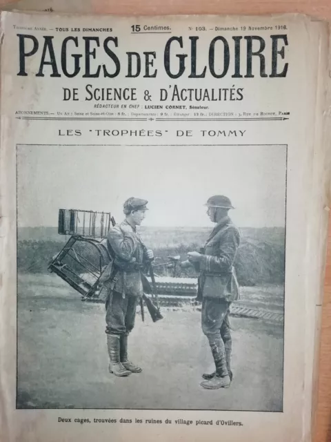 Pages De Gloire Tranche Journal 1916 Première Guerre Mondiale Documents Revues