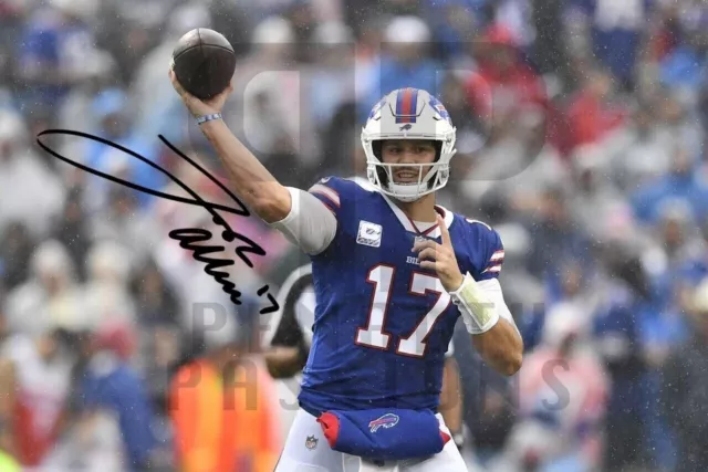 JOSH ALLEN Signed BUFFALO BILLS NFL Printed Photo Autograph 6x4 GIFT