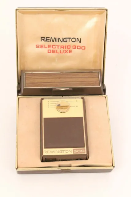 Remington Selectric 300 Deluxe Afeitadora Máquina de Afeitar con Caja Vintage