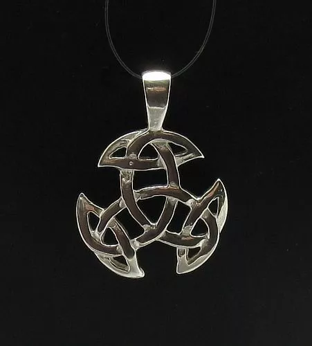 Handmade Sterling Silver Solid Celtic Knot Stylish Pendant Hallmarked 925 New