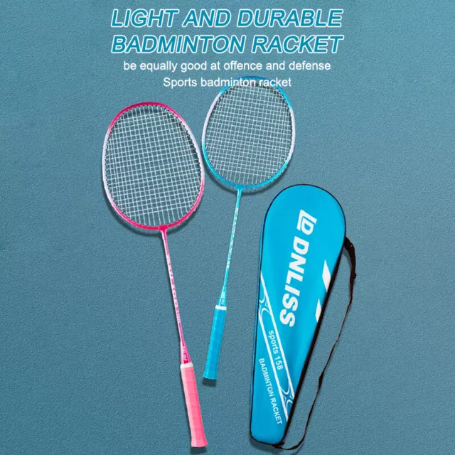 Badminton Racket Iron Alloy Durable Set Amateur Training Racket BII