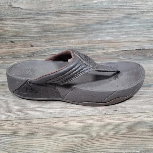 Womens Size 7 Fitflop Walkstar Brown Suede Flip Flop Sandals Wobble Board Shoes