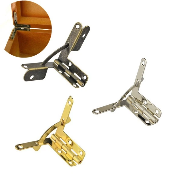10PCS Seven-Shaped Charnière Boîte en Bois Soutien Loose-Leaf 90° Pliable