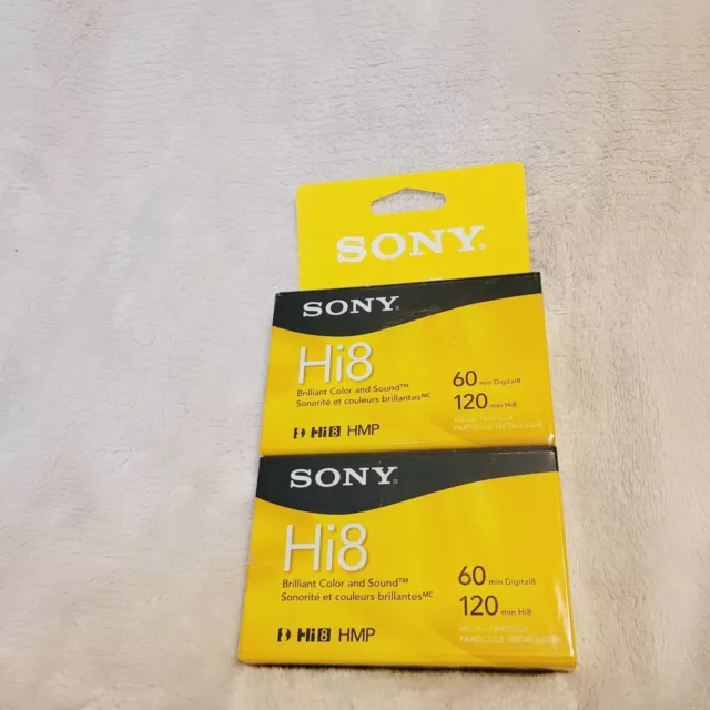 Cinta de casete Sony Hi8 60 min Digital8 120 min Hi8 HMP - paquete de 2