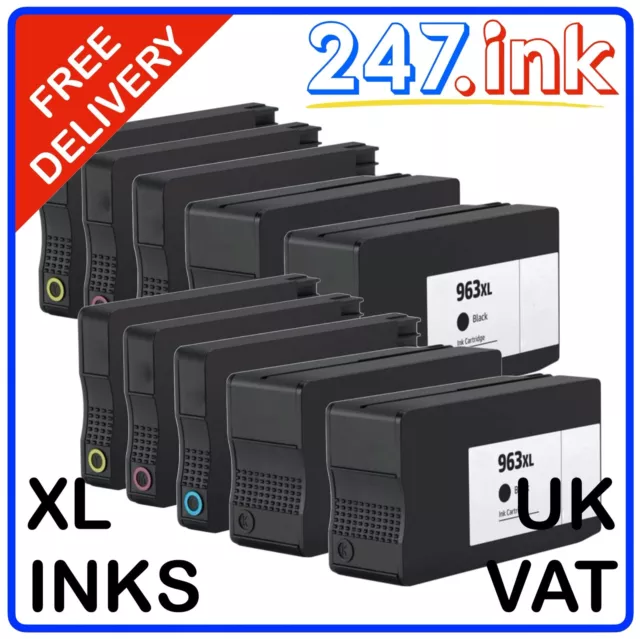 963XL Ink Cartridges for HP OfficeJet Pro 9010 9010e 9012 9012e 9013 (LOT)