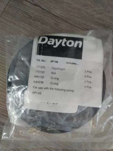 NEW DAYTON Pump Repair Kit,Fluid, 6PY66