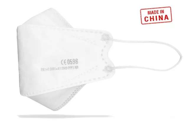FFP2 Maske schwarz CE zertifiziert, Fischform Fisch Masken 5x 10x 20x 50x Stück 2