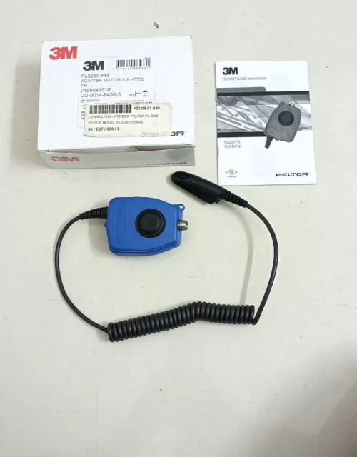 3M Fl5230-Fm Adaptateur Push To Talk Microphone Motorola Ht750 Livraison...